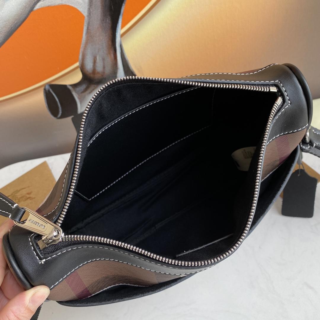 Burberry Check E-Canvas Messenger Bag  (28x 6x 19cm) - DopestKickz