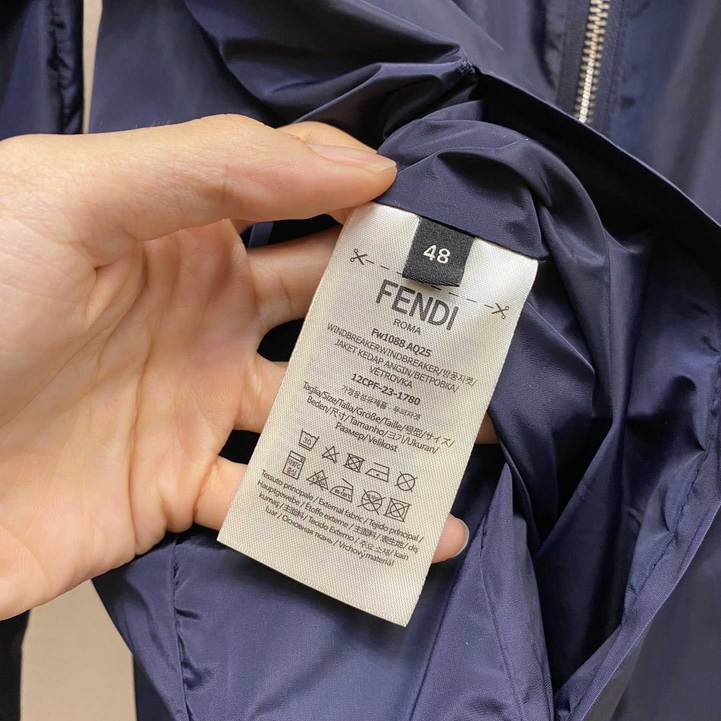 Fendi Blue Tech Fabric Jacket - DopestKickz