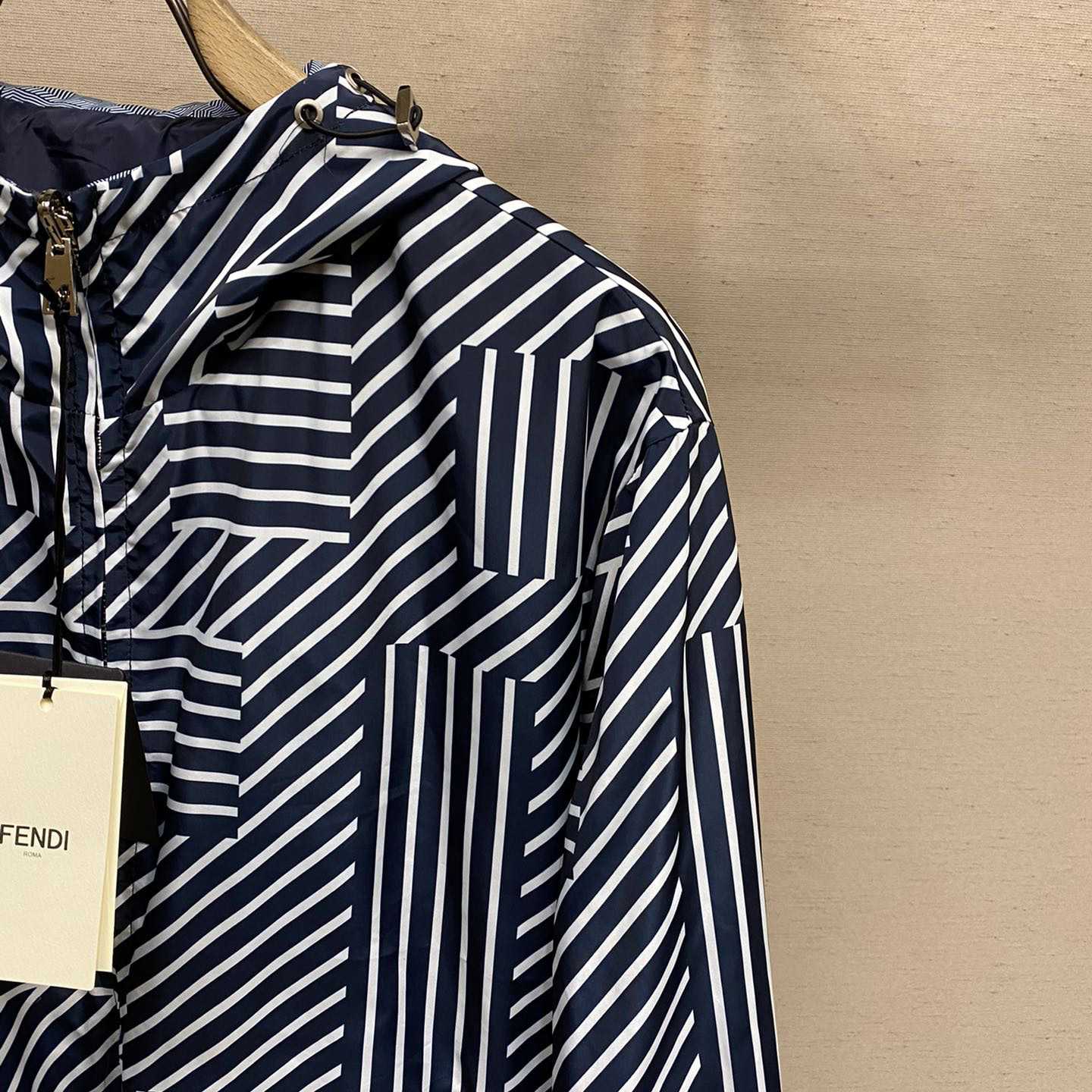 Fendi Blue Tech Fabric Jacket - DopestKickz