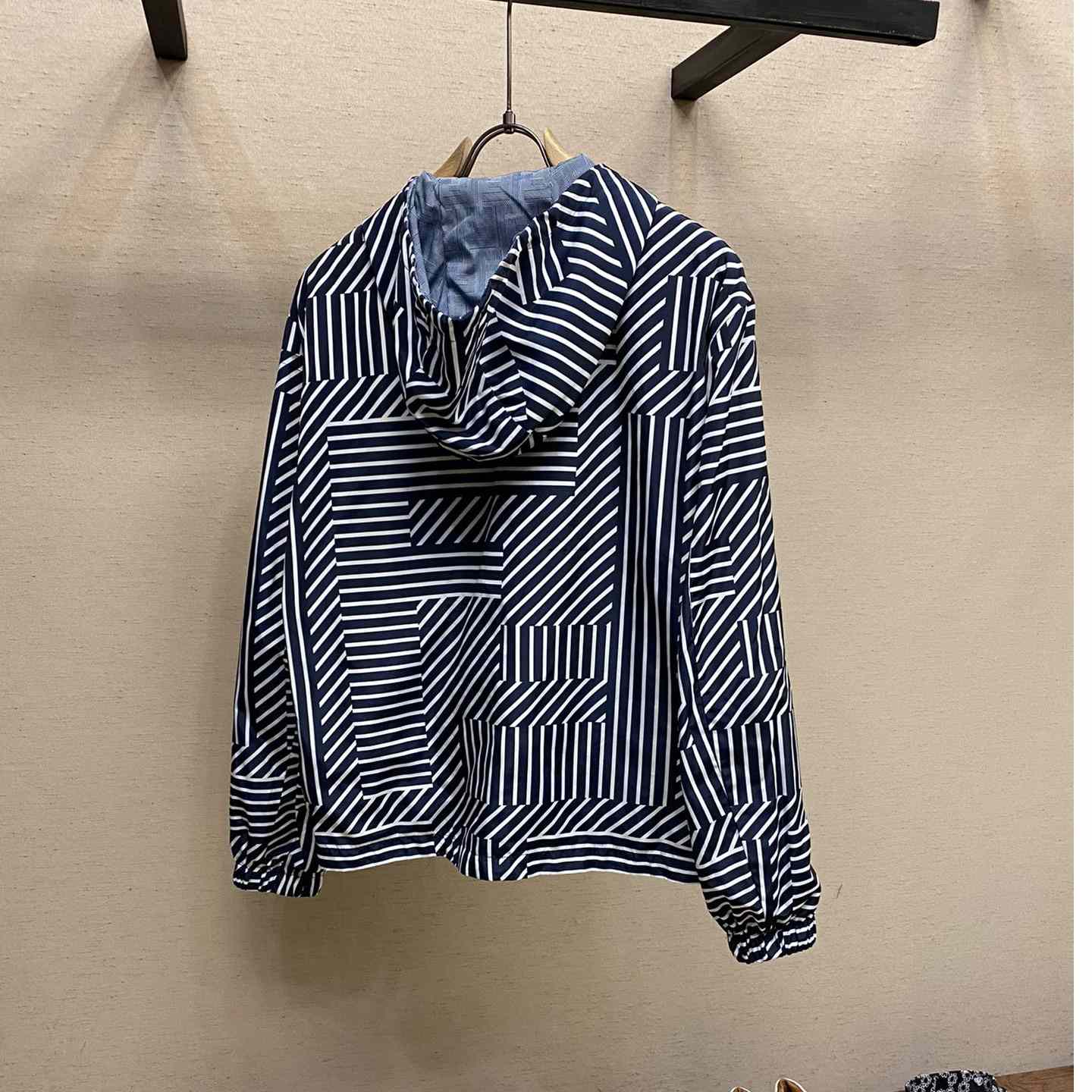 Fendi Blue Tech Fabric Jacket - DopestKickz