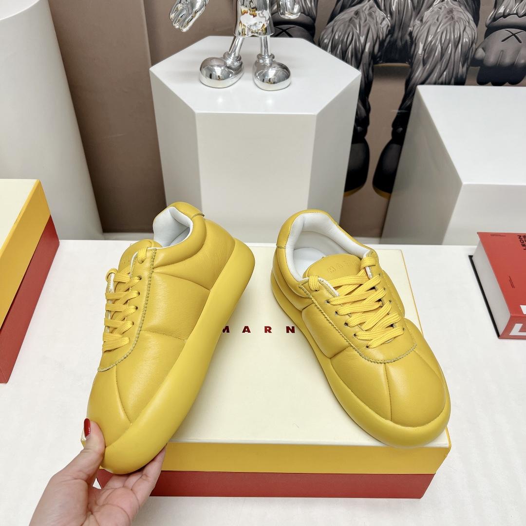 Marni Yellow Leather Bigfoot 2.0 Sneaker - DopestKickz