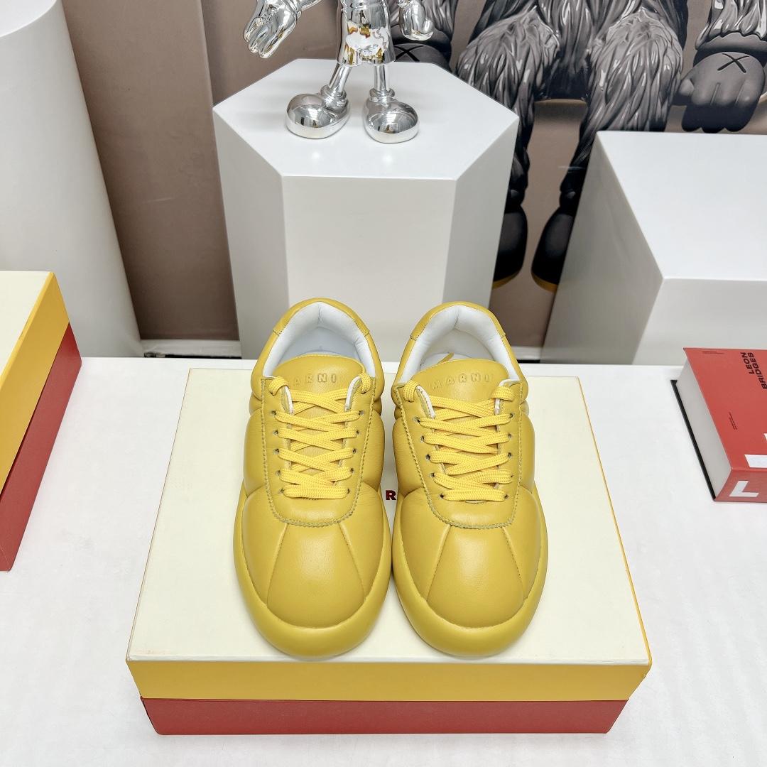 Marni Yellow Leather Bigfoot 2.0 Sneaker - DopestKickz