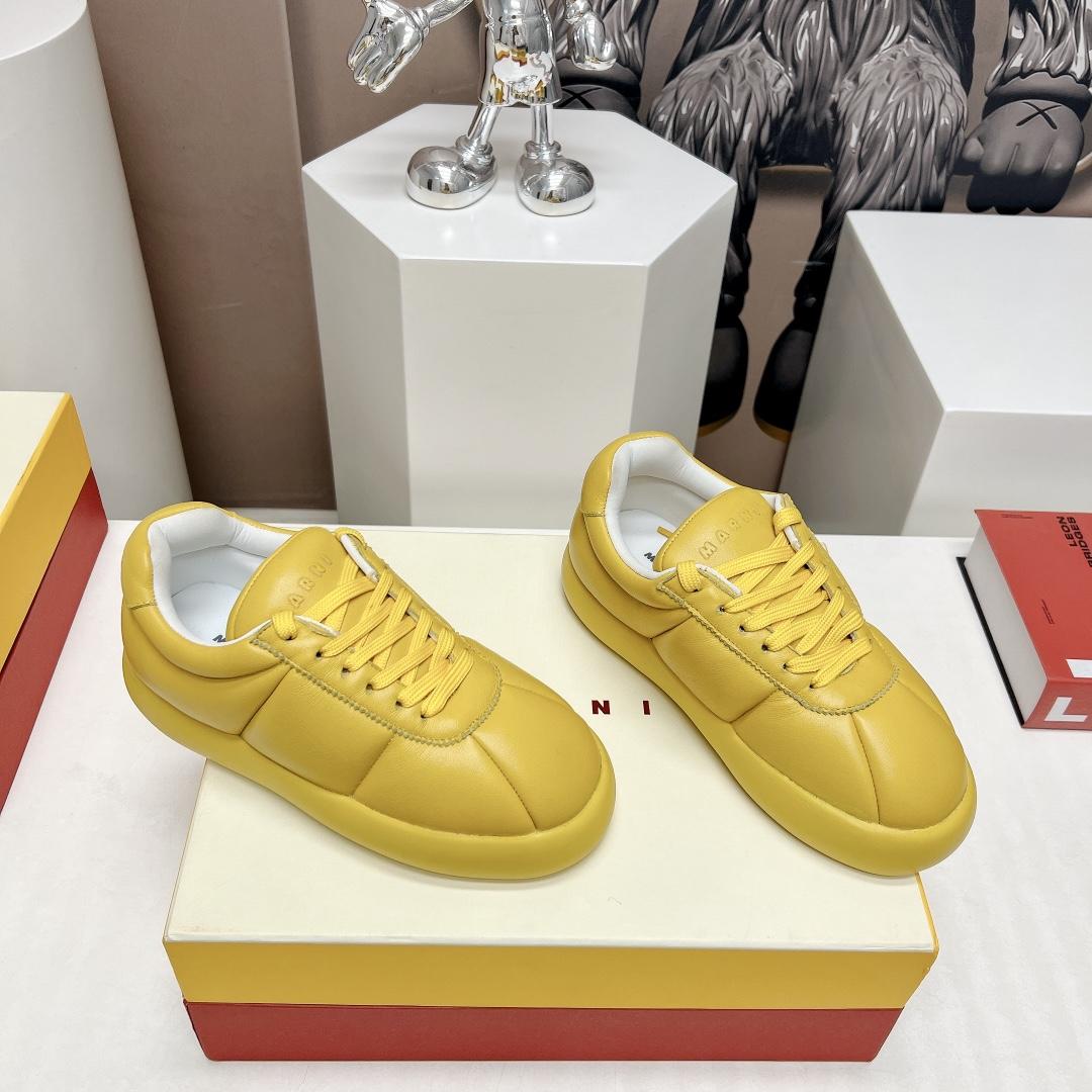 Marni Yellow Leather Bigfoot 2.0 Sneaker - DopestKickz