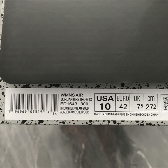 Air Jordan 6 Gore-Tex “Brown Kelp”  Sneaker               FD1643-300 - DopestKickz