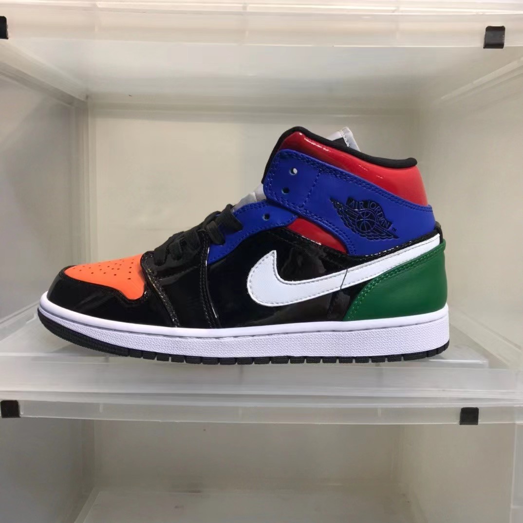 Air Jordan 1 Wmns Mid SE 'Multi Patent' Sneaker - DopestKickz