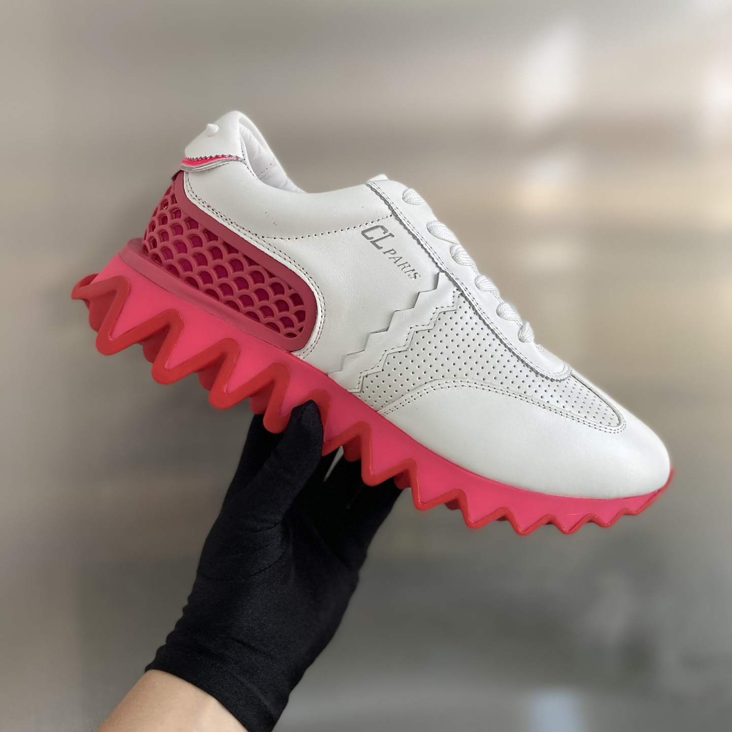 Christian Louboutin Loubishark Donna Leather Trainers - DopestKickz