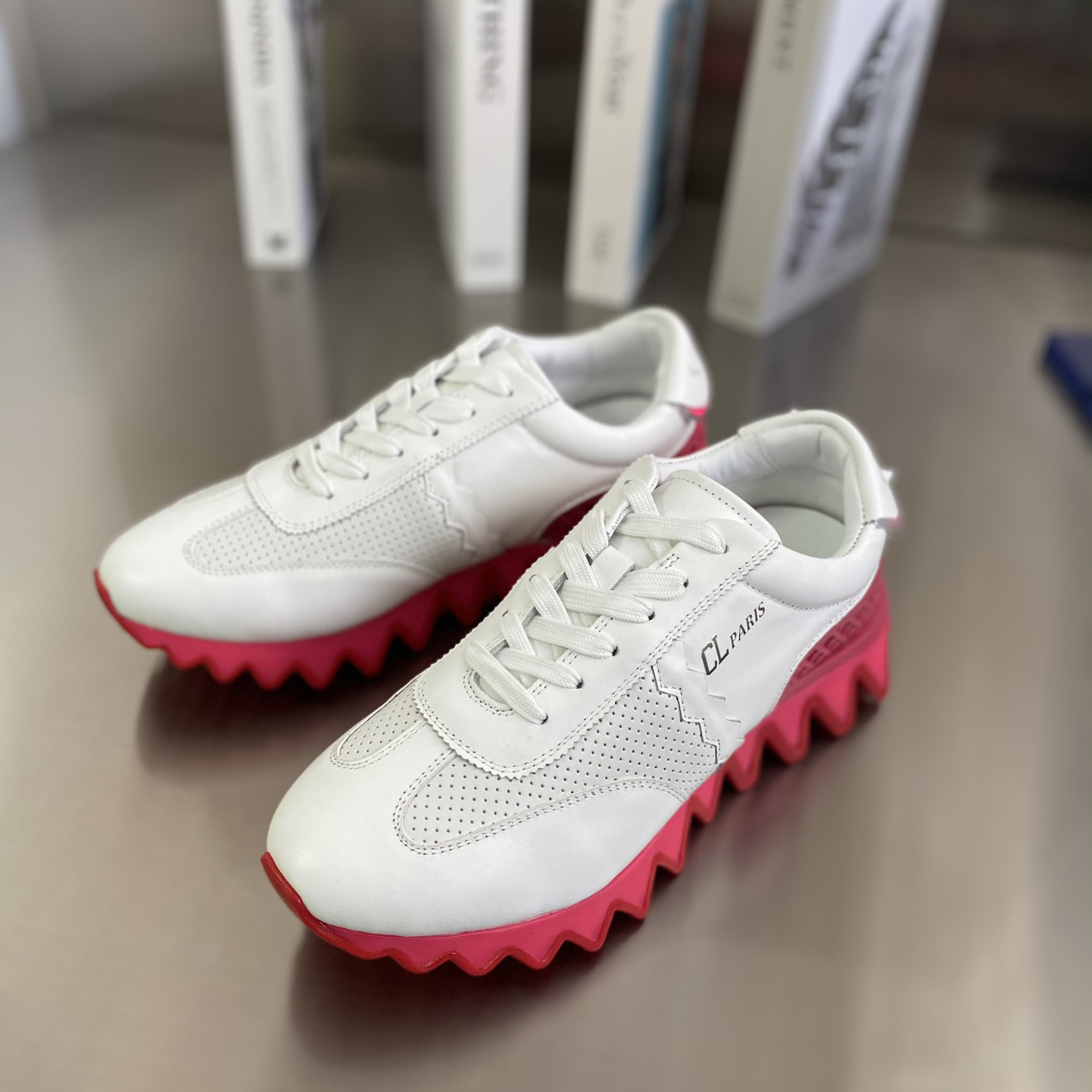 Christian Louboutin Loubishark Donna Leather Trainers - DopestKickz