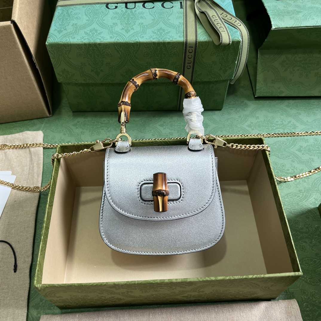 Gucci Bamboo 1947 Super Mini Bag (18.5x 12x 5.5cm) - DopestKickz