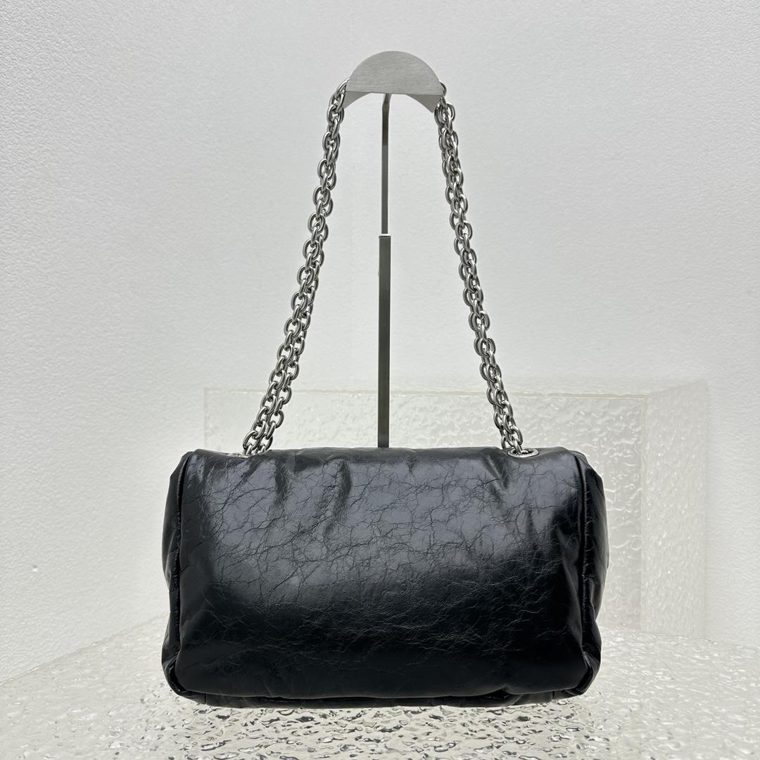 Balenciaga Monaco Small Chain Bag In Black - DopestKickz