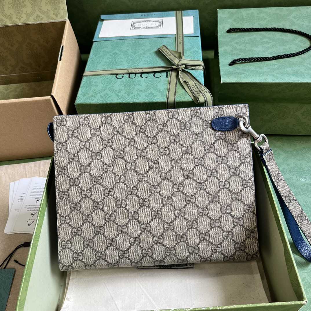 Gucci Pouch With GG Detail (18x 26x 6cm) - DopestKickz