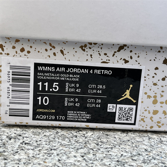 Air Jordan 4 WMNS “Sail” Sneakers      AQ9129-170 - DopestKickz