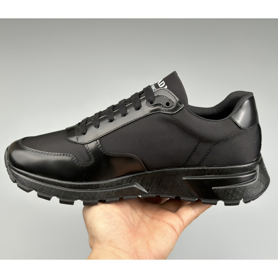 Prada Re-Nylon And Brushed Leather Sneakers - DopestKickz