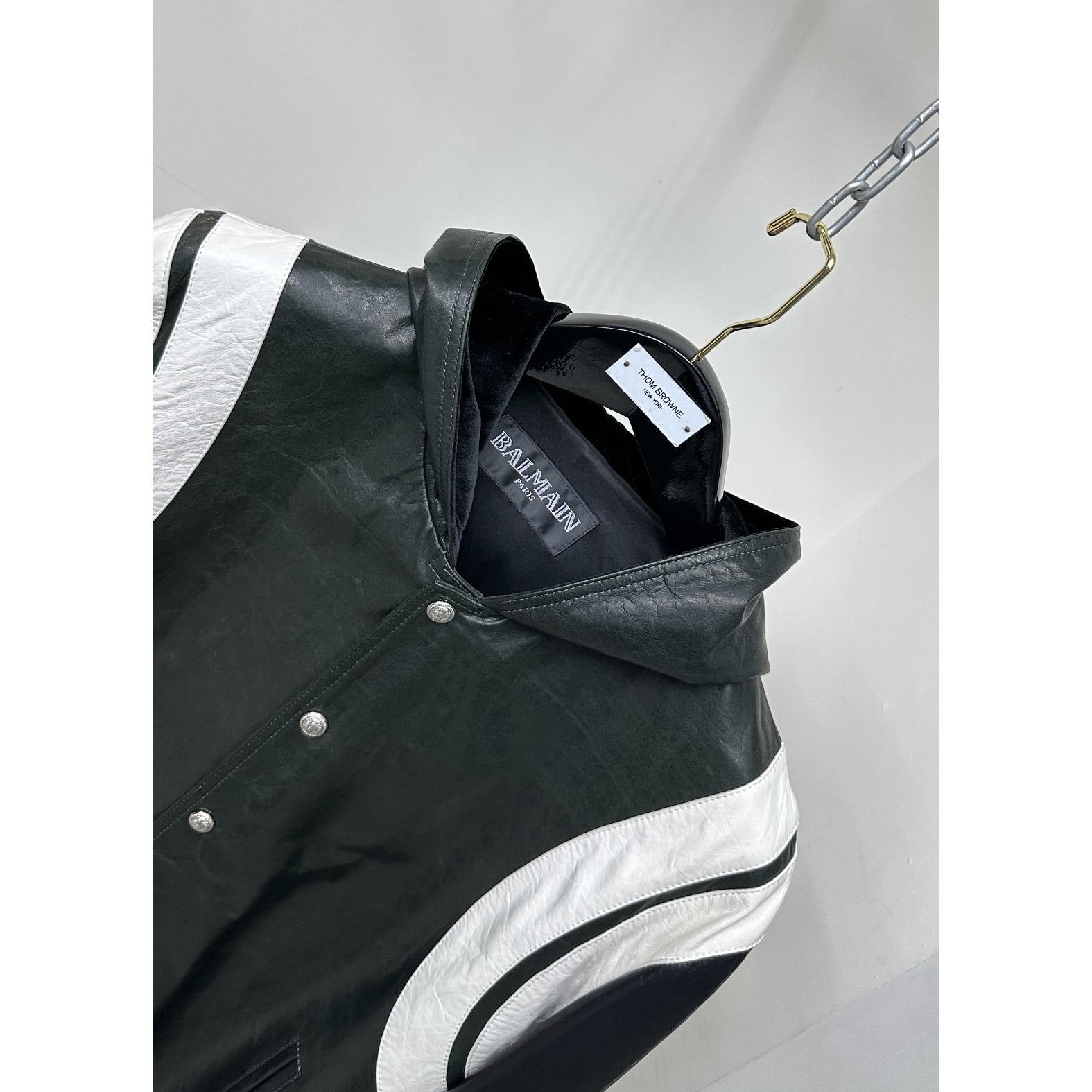 Balmain Colour-block Hooded Bomber Jacket - DopestKickz