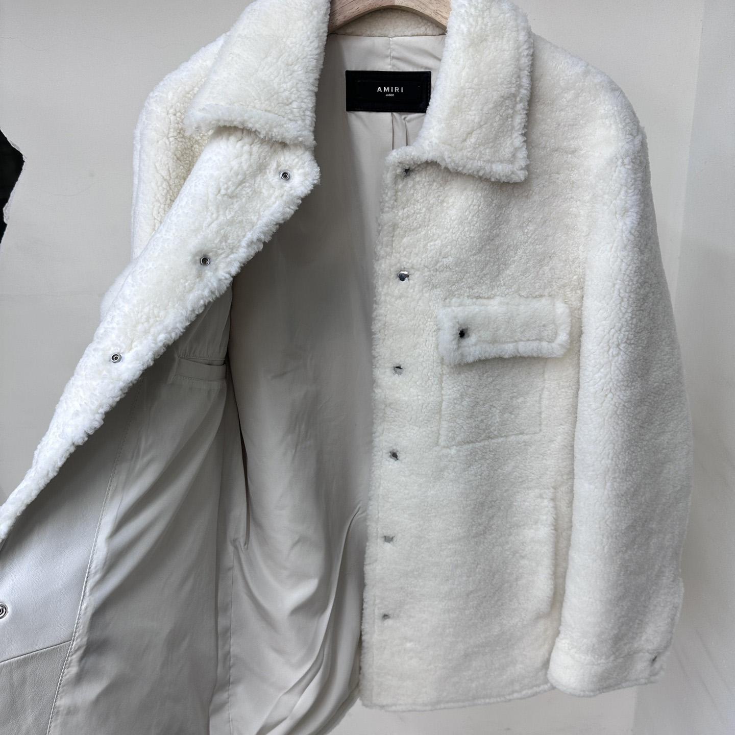 Amiri Logo-print Shearling Jacket - DopestKickz