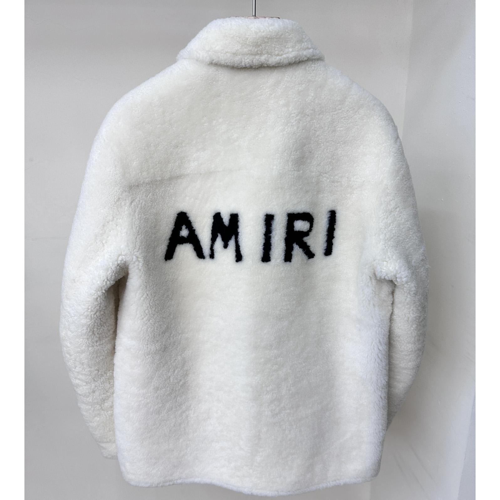 Amiri Logo-print Shearling Jacket - DopestKickz