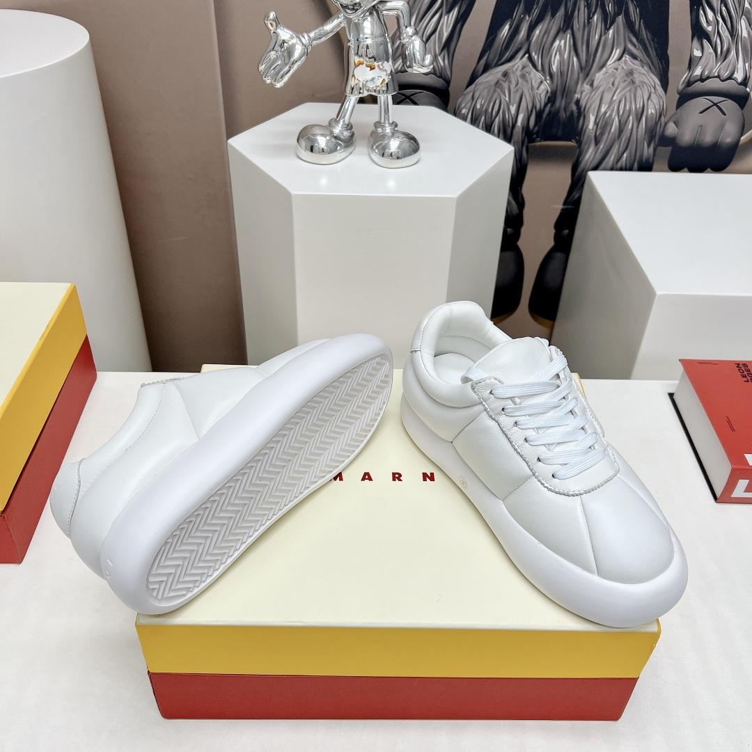 Marni White Leather Bigfoot 2.0 Sneaker - DopestKickz