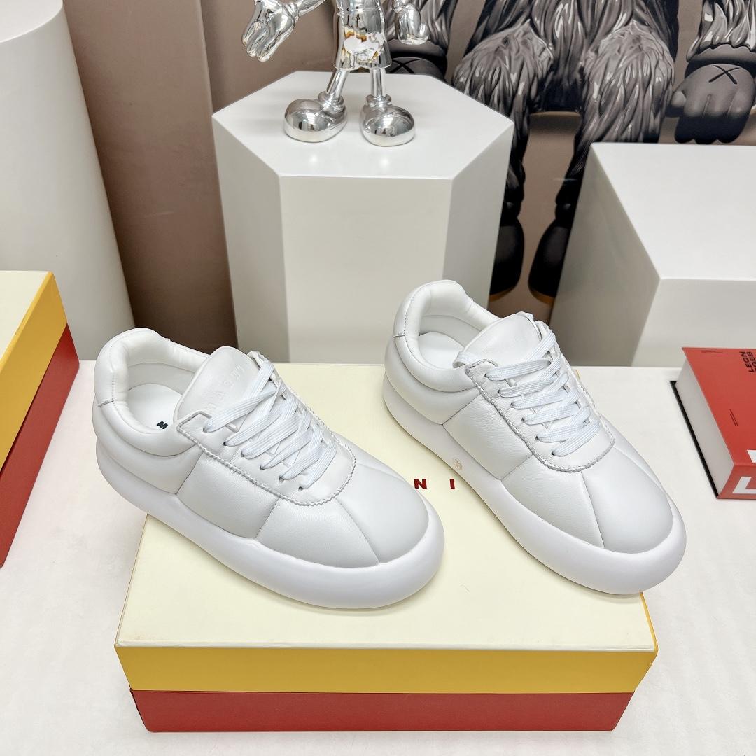 Marni White Leather Bigfoot 2.0 Sneaker - DopestKickz