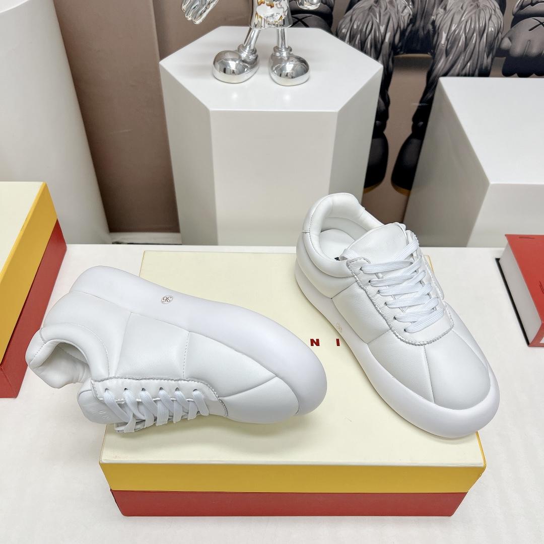 Marni White Leather Bigfoot 2.0 Sneaker - DopestKickz
