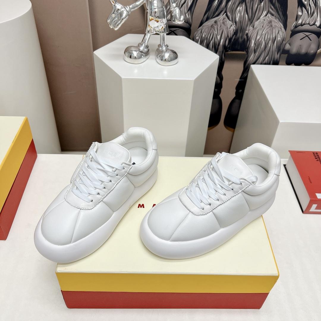 Marni White Leather Bigfoot 2.0 Sneaker - DopestKickz