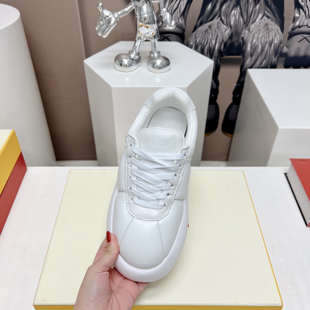 Marni White Leather Bigfoot 2.0 Sneaker - DopestKickz