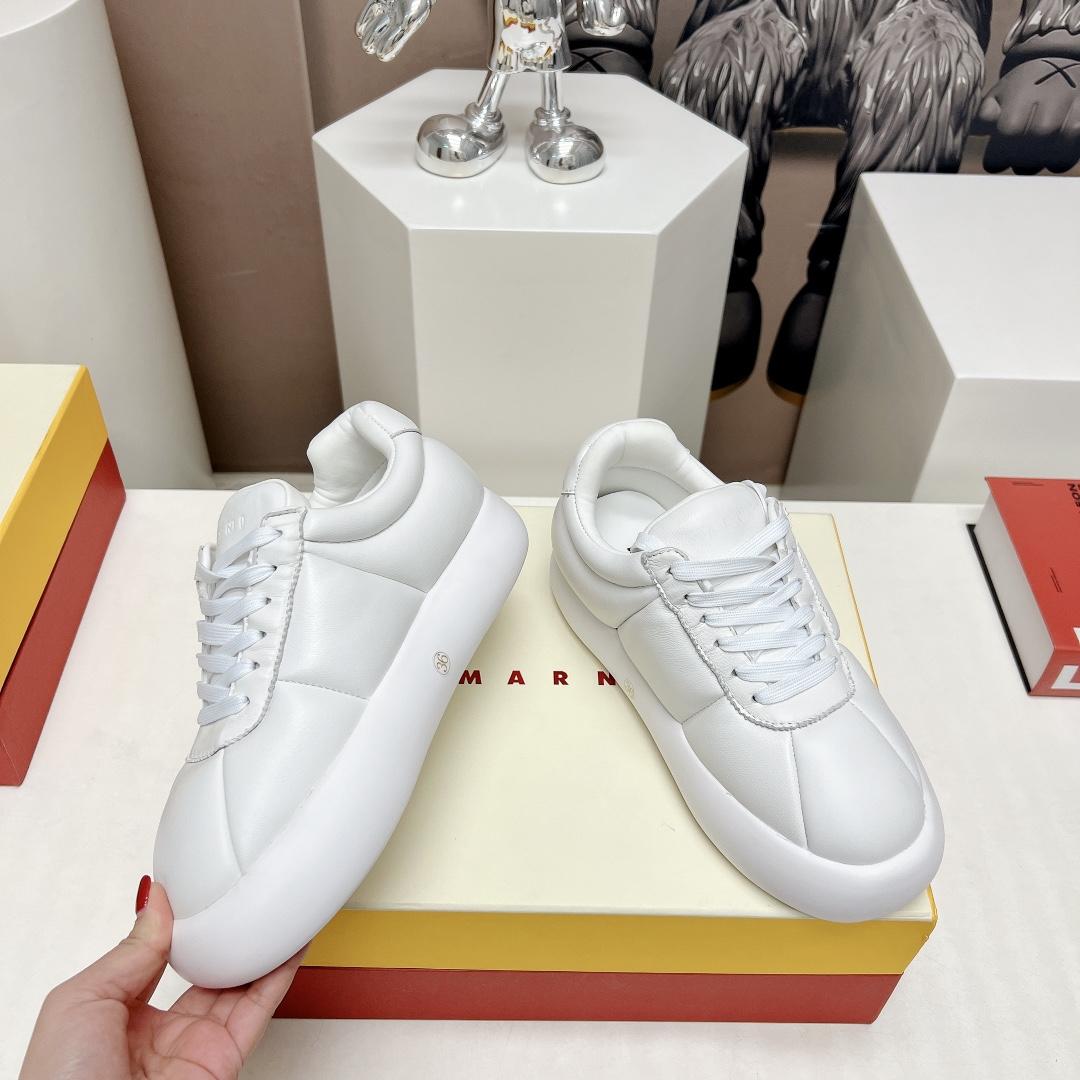 Marni White Leather Bigfoot 2.0 Sneaker - DopestKickz