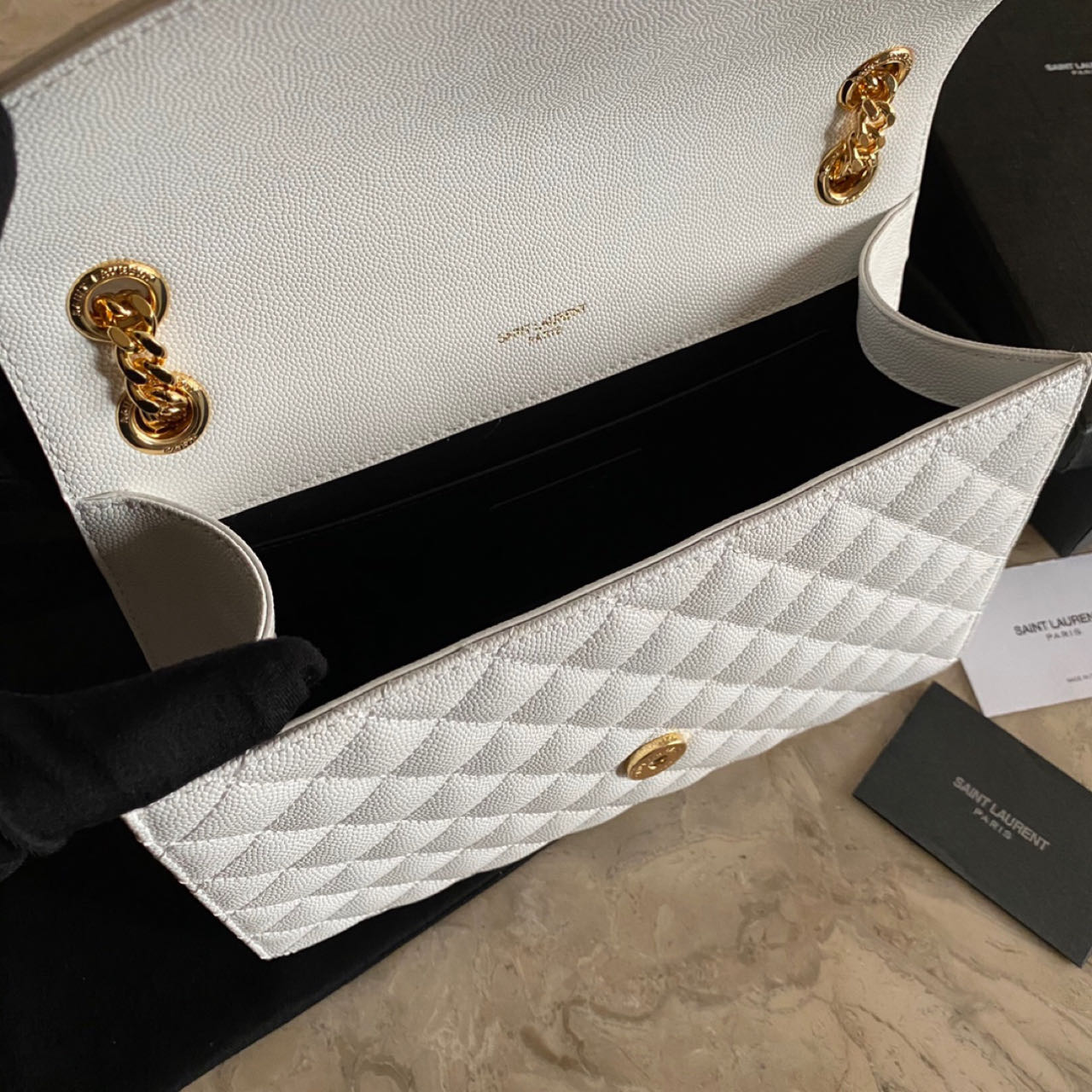 Saint Laurent Monogram Chain Wallet  (24-17.5-6cm) - DopestKickz