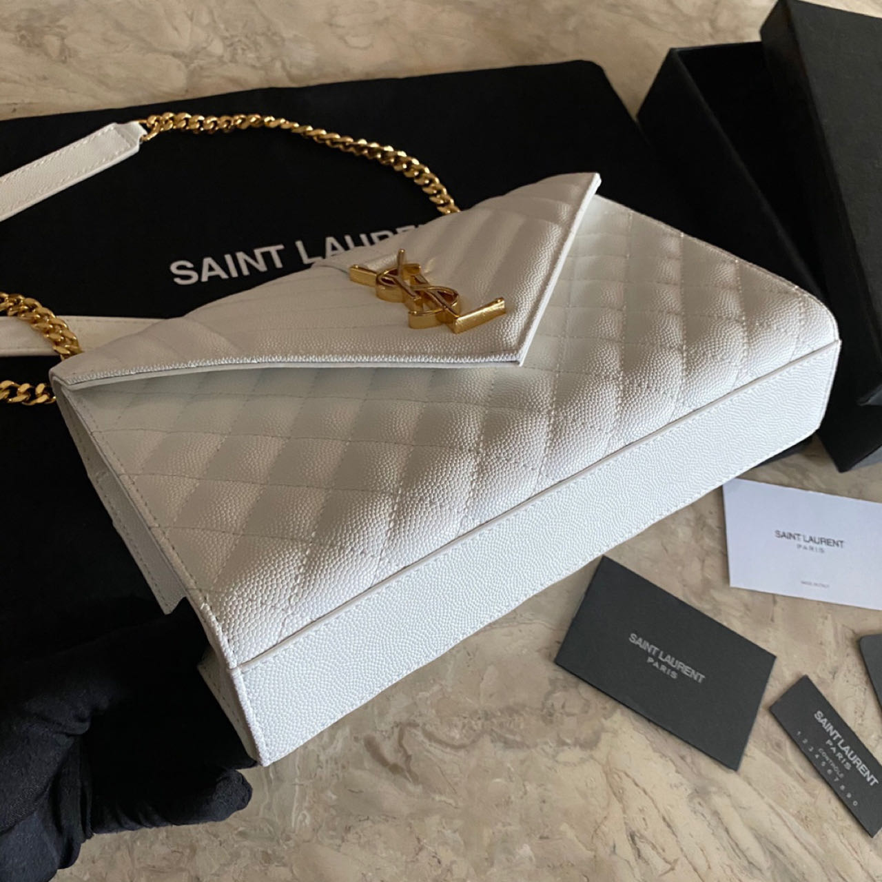 Saint Laurent Monogram Chain Wallet  (24-17.5-6cm) - DopestKickz