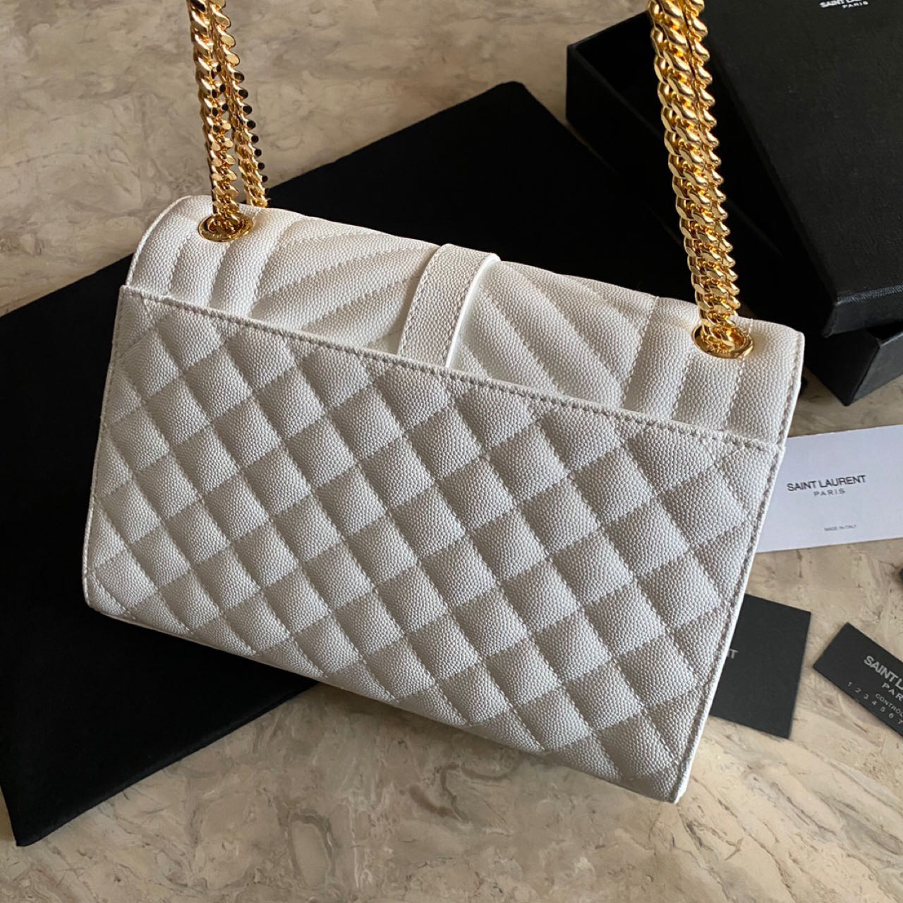 Saint Laurent Monogram Chain Wallet  (24-17.5-6cm) - DopestKickz