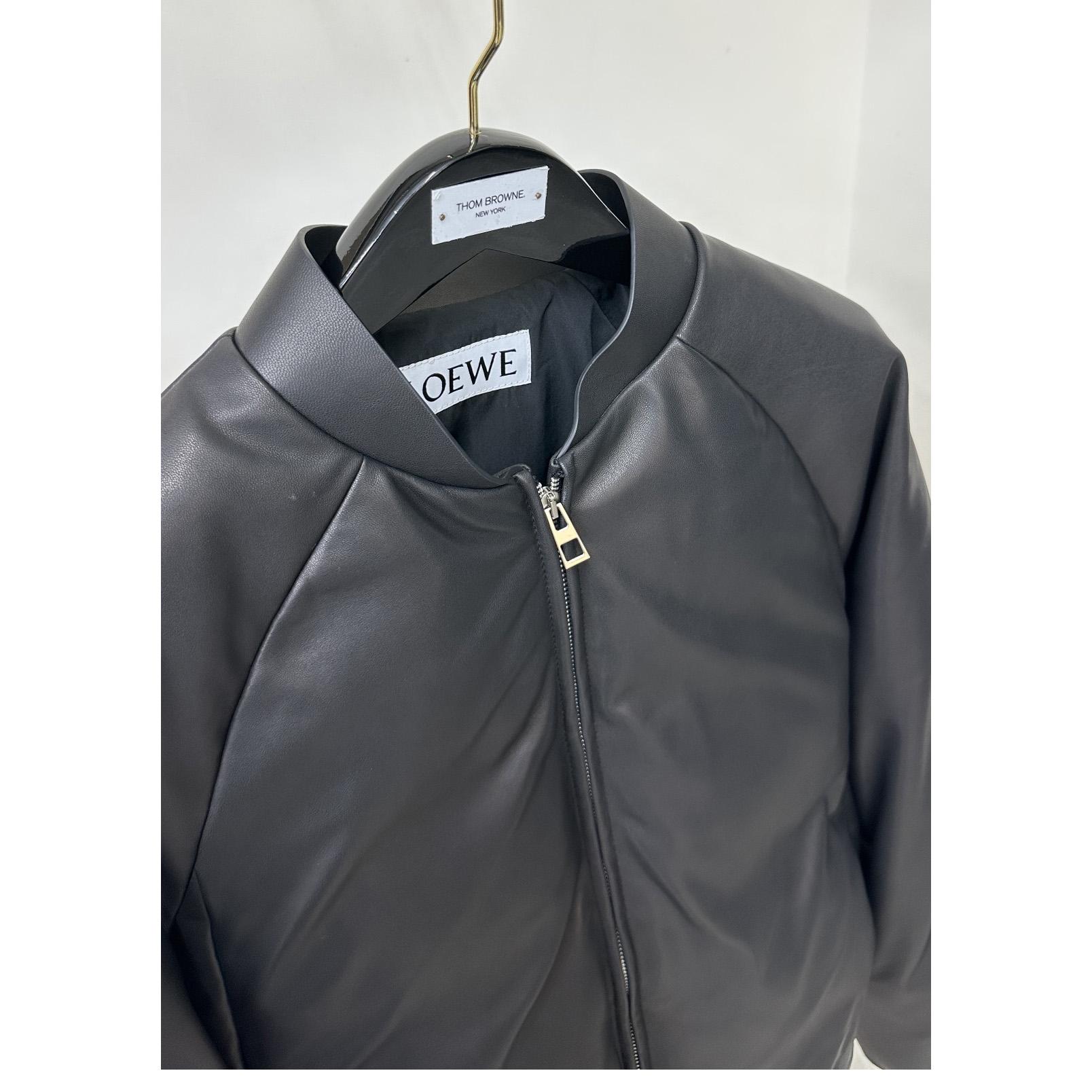 Loewe Padded Bomber Jacket In Nappa Lambskin - DopestKickz