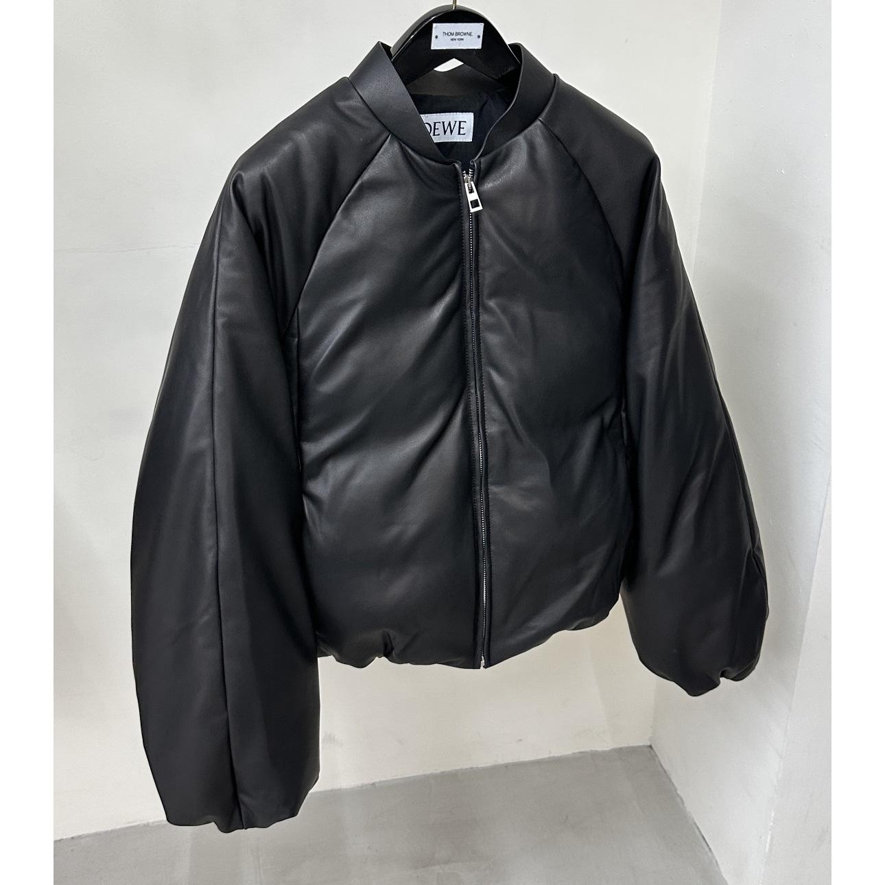 Loewe Padded Bomber Jacket In Nappa Lambskin - DopestKickz