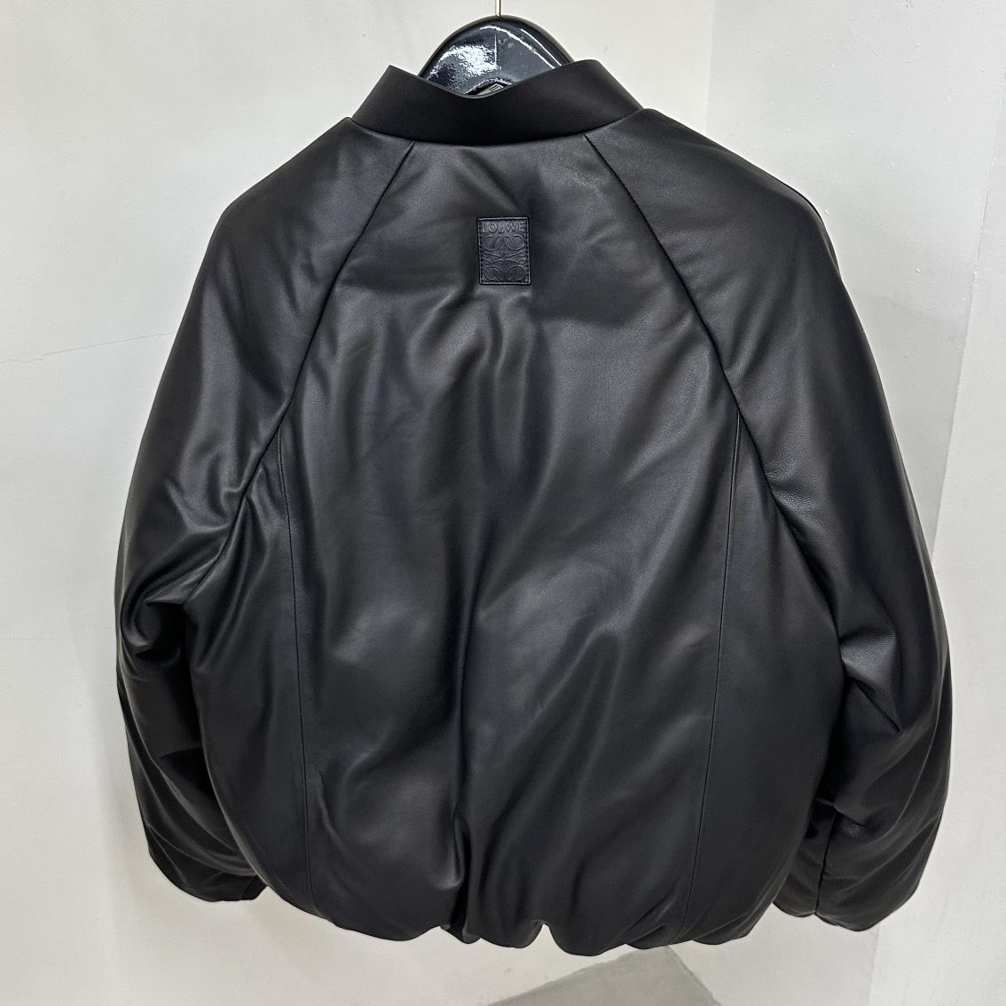 Loewe Padded Bomber Jacket In Nappa Lambskin - DopestKickz