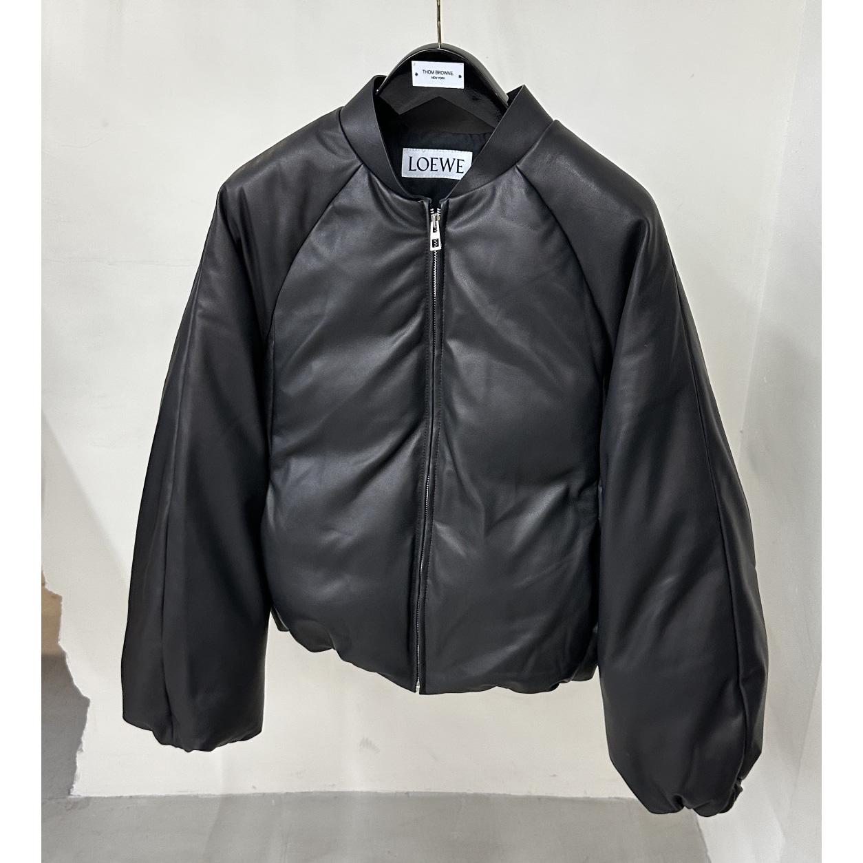 Loewe Padded Bomber Jacket In Nappa Lambskin - DopestKickz