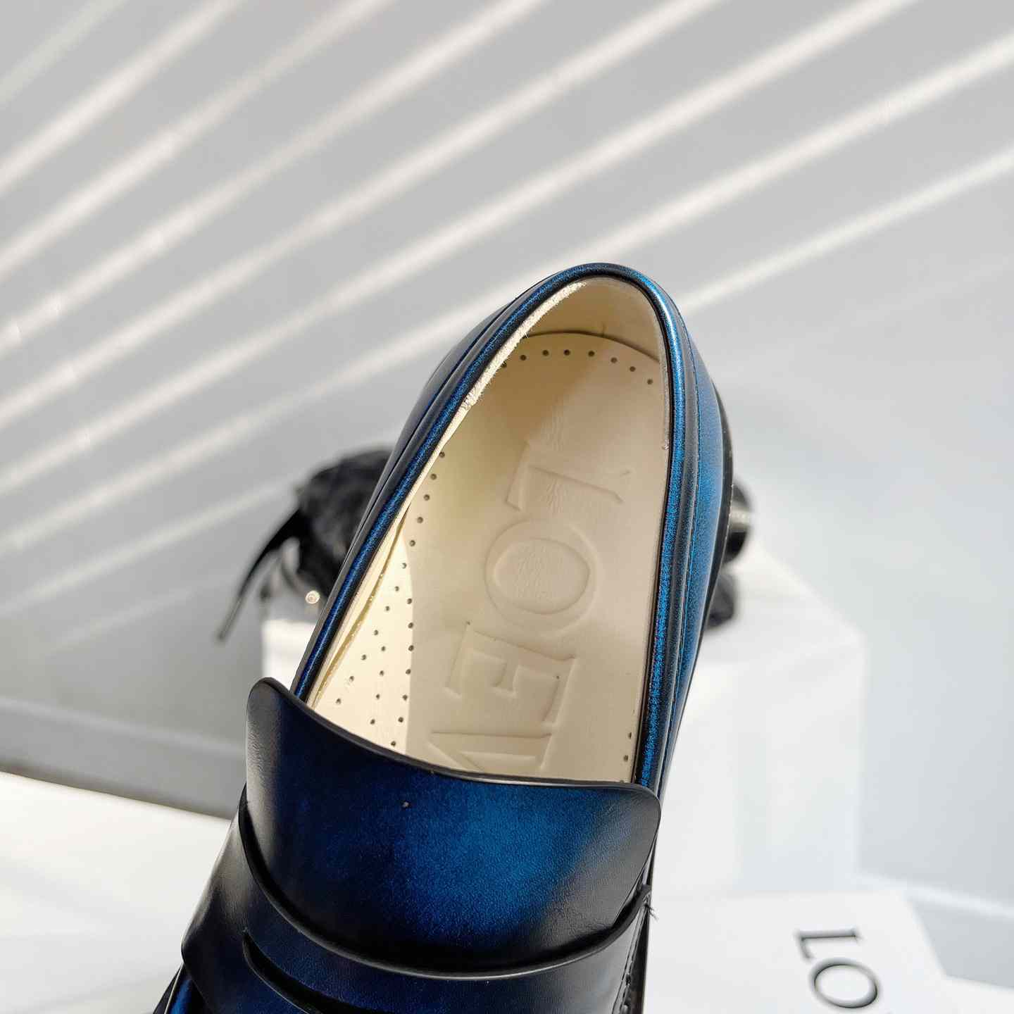 Loewe Blaze Loafer In Bicolour Brushed-off Calfskin - DopestKickz