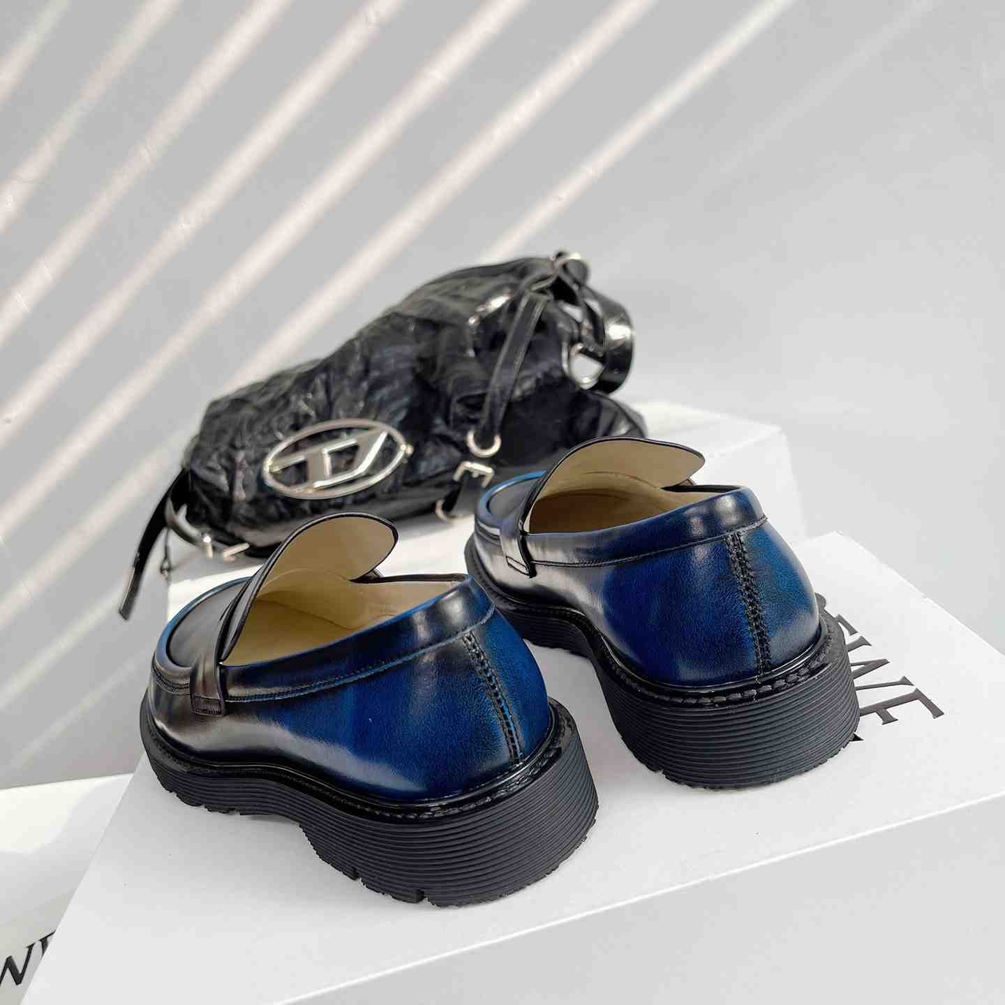 Loewe Blaze Loafer In Bicolour Brushed-off Calfskin - DopestKickz