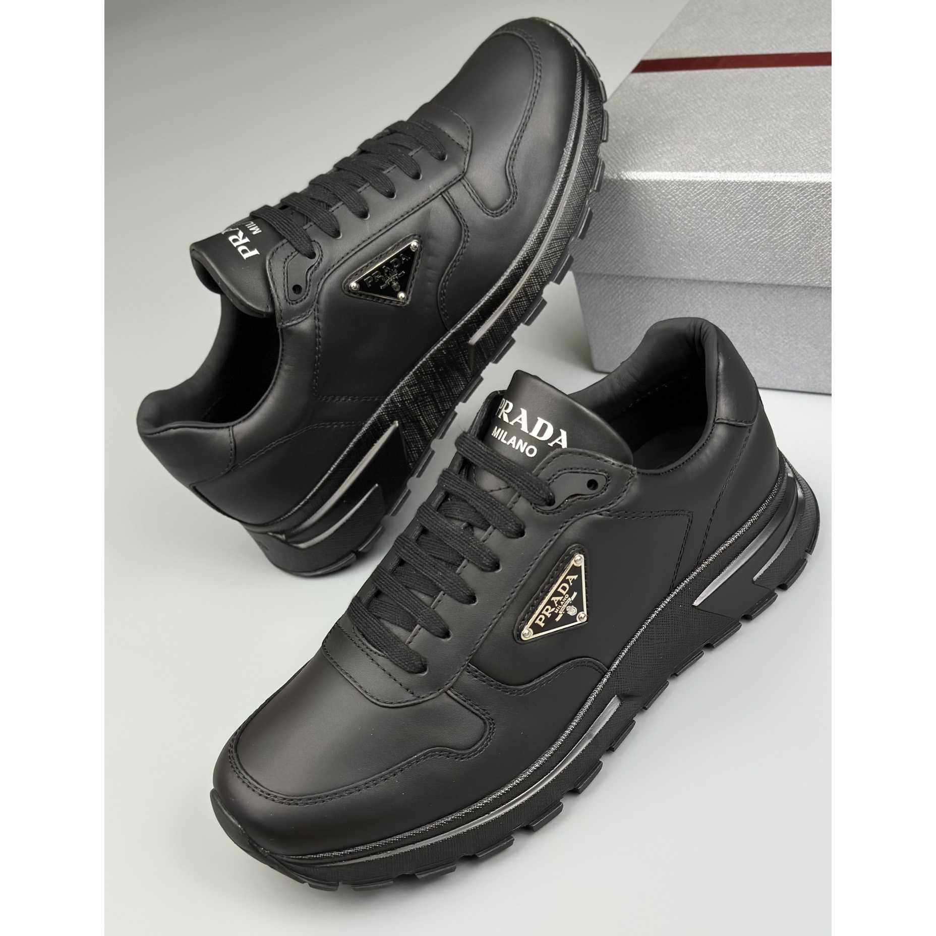 Prada Leather Sneakers - DopestKickz