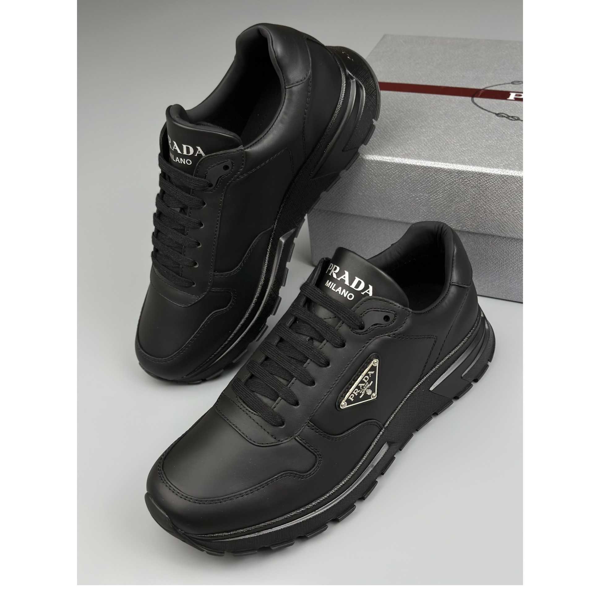 Prada Leather Sneakers - DopestKickz