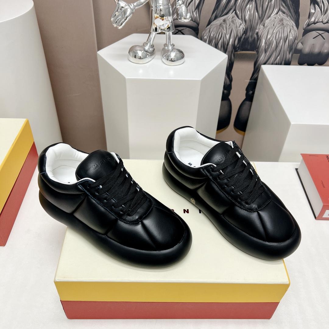 Marni Black Leather Bigfoot 2.0 Sneaker - DopestKickz