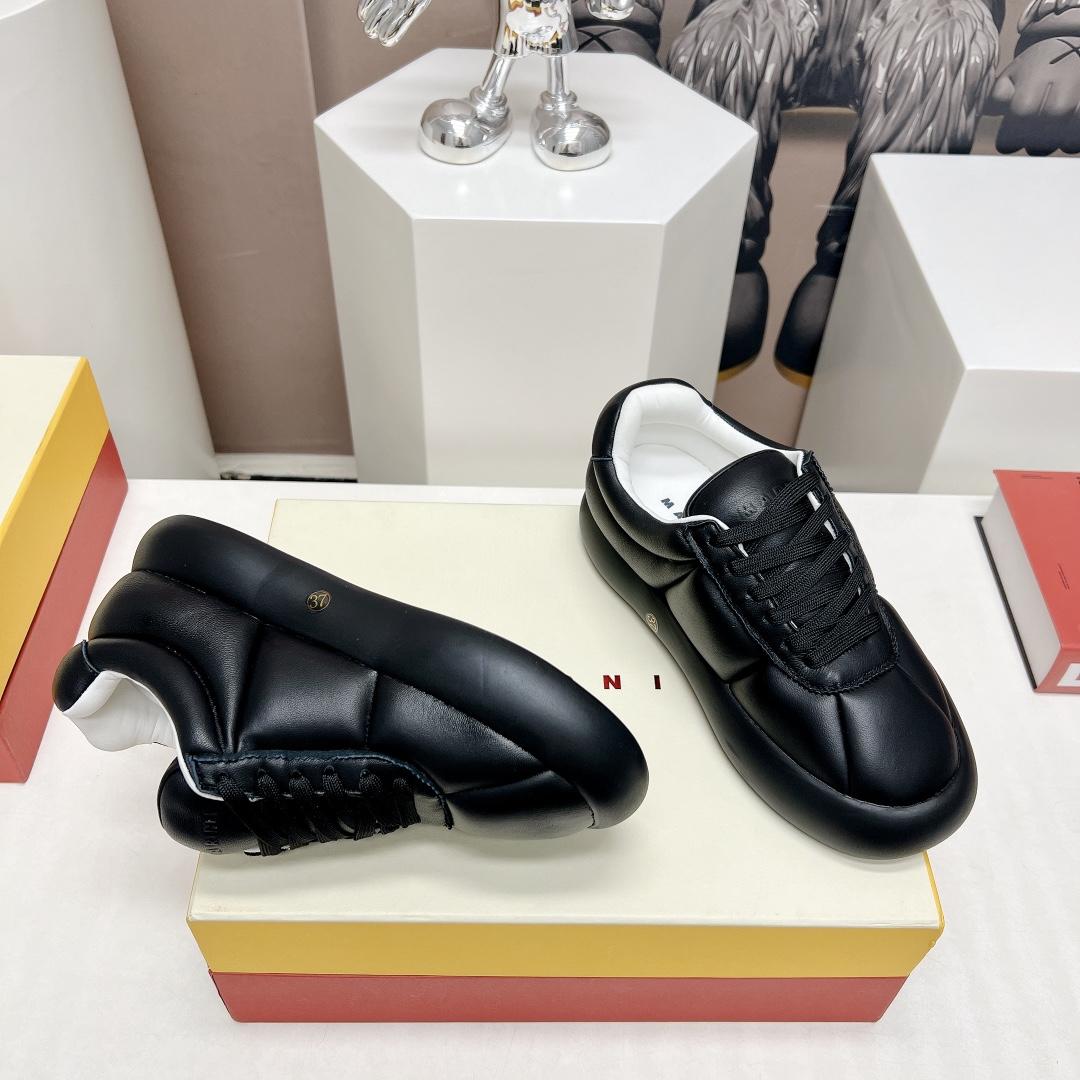 Marni Black Leather Bigfoot 2.0 Sneaker - DopestKickz