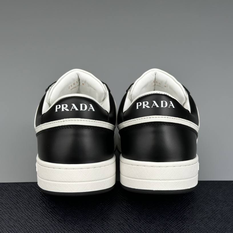Prada Downtown Perforated Leather Sneakers - DopestKickz