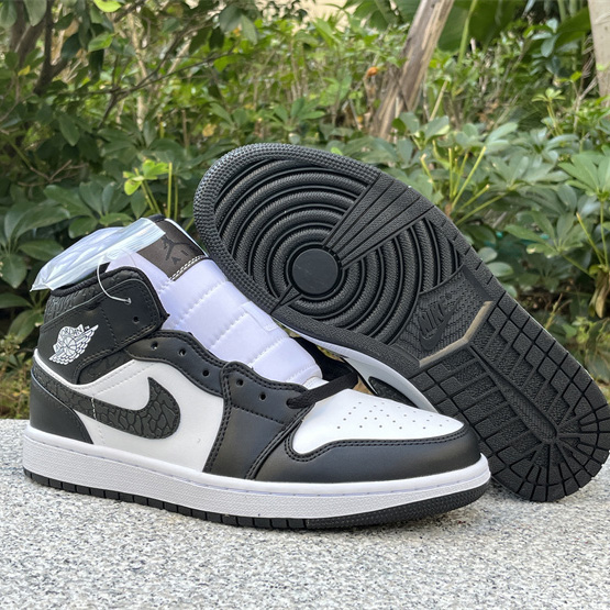 Air Jordan 1 Mid SE “Panda Elephant” Sneaker    FB9911-001 - DopestKickz
