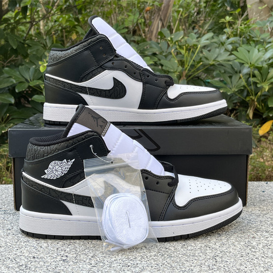 Air Jordan 1 Mid SE “Panda Elephant” Sneaker    FB9911-001 - DopestKickz