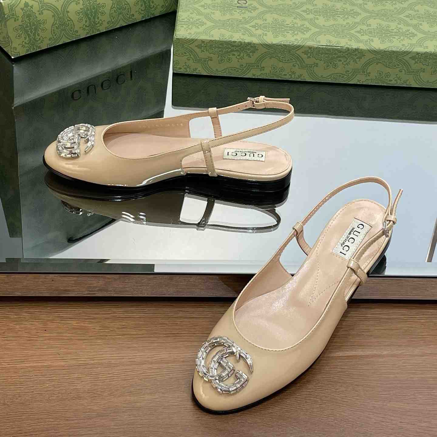 Gucci Women's Ballerina With Double G - DopestKickz