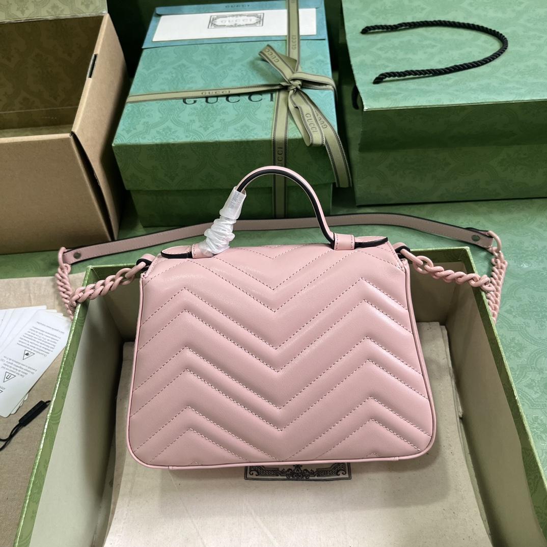Gucci GG Marmont Mini Top Handle Bag(21-15.5-8cm) - DopestKickz