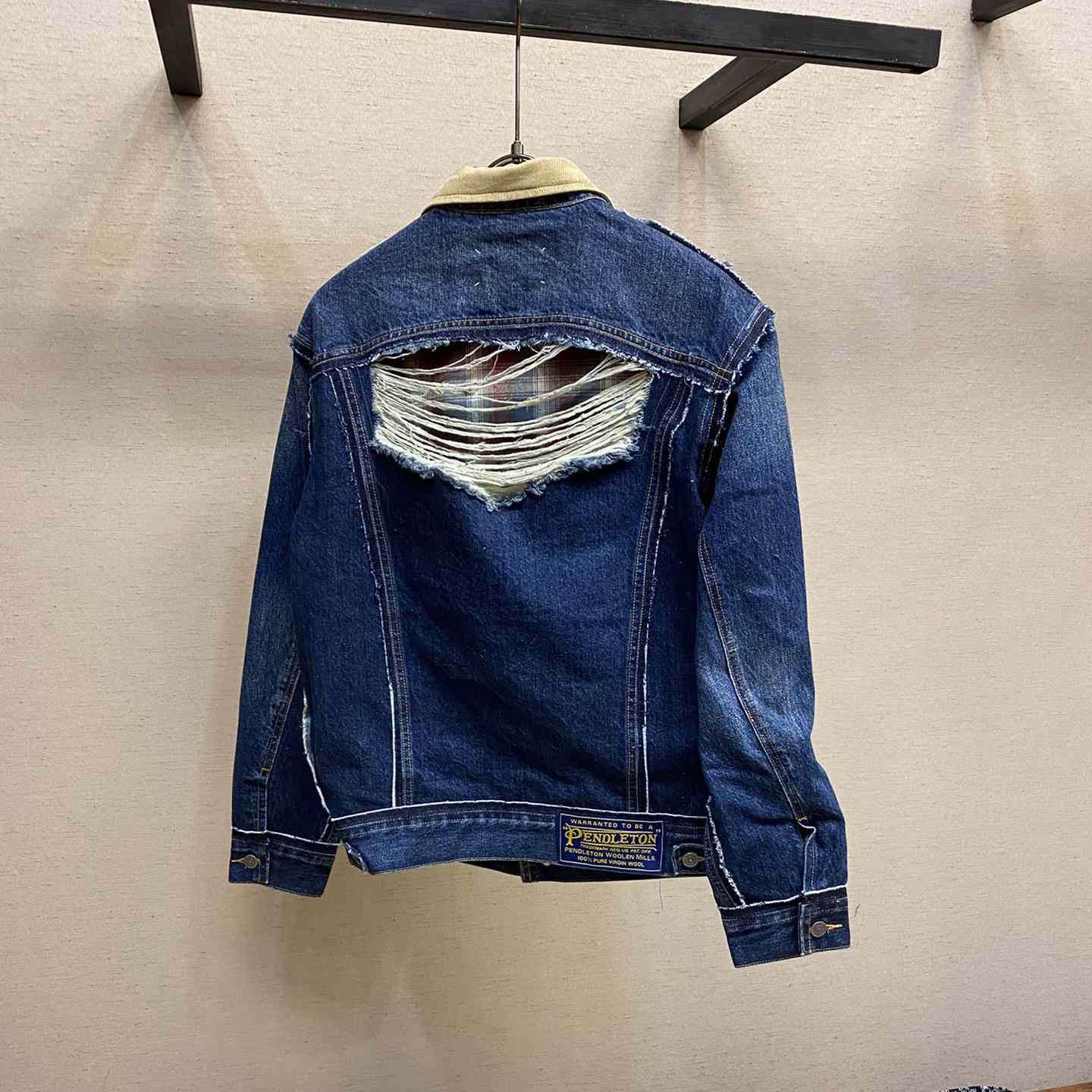 Maison Margiela Ripped-detail Denim Jacket - DopestKickz