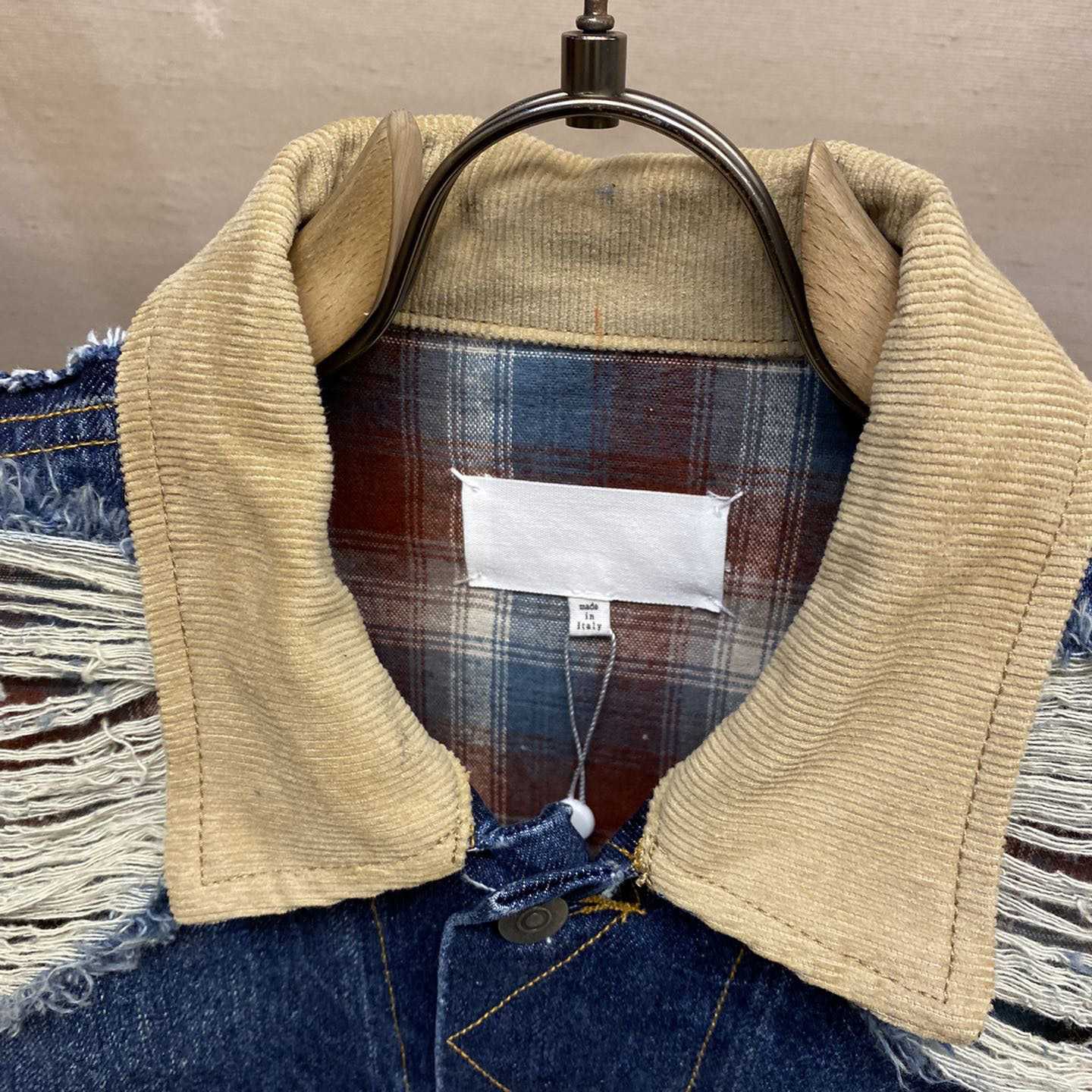 Maison Margiela Ripped-detail Denim Jacket - DopestKickz