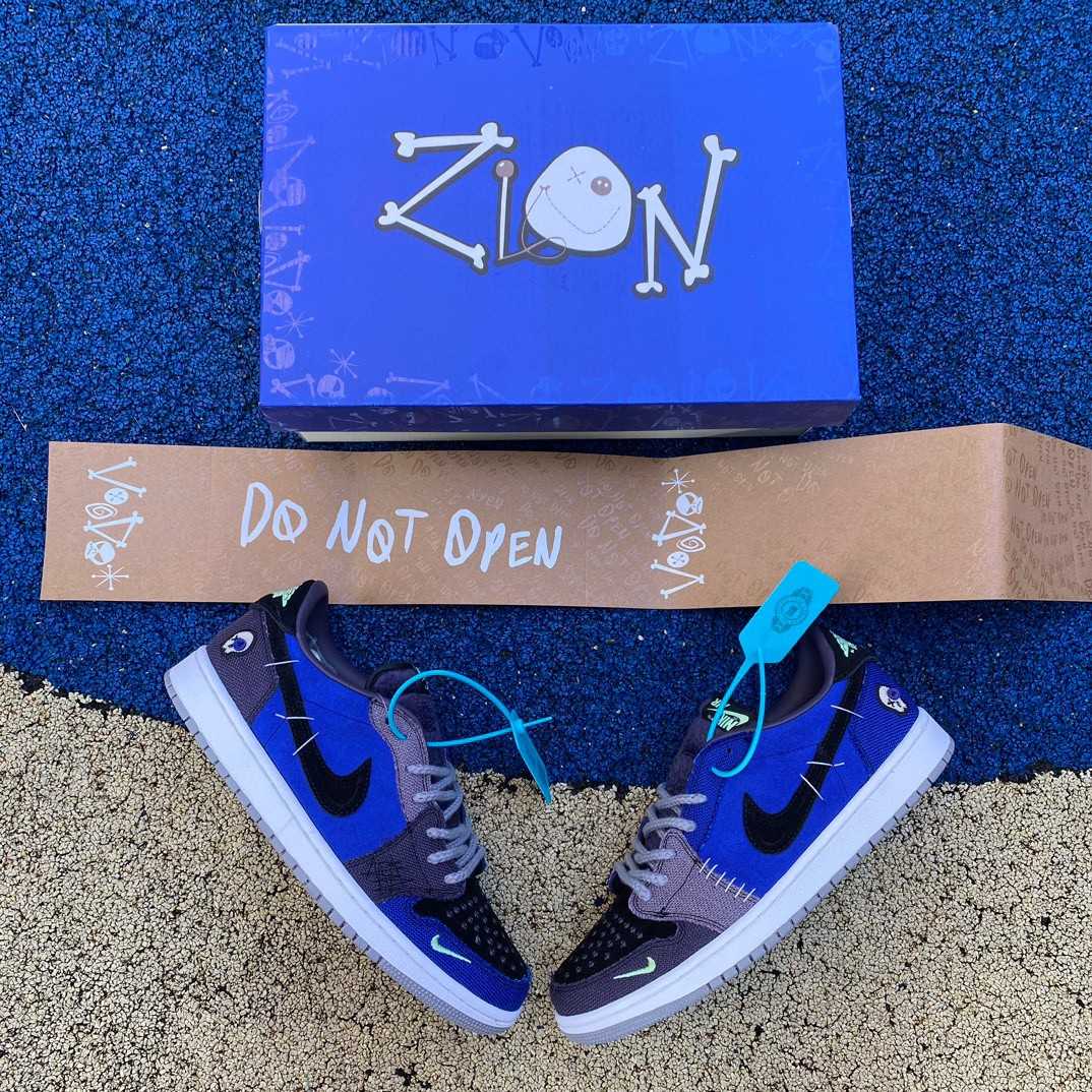 Zion Williamson x Jordan Air Jordan 1 Low Sneaker    dz7292-202 - DopestKickz