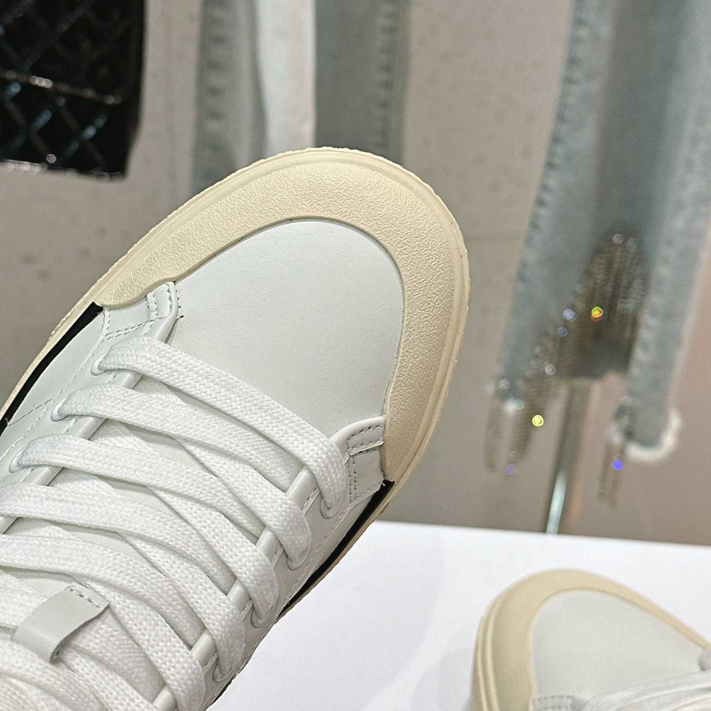 Celine AS-02 Mid Low Lace-up Celine Alan Sneakers With Triomphe Patch In Calfskin - DopestKickz