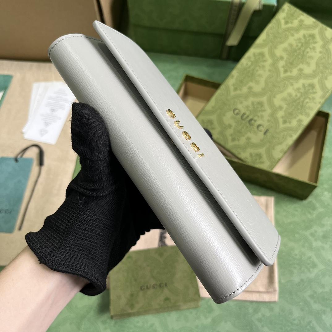 Gucci Continental Wallet With Gucci Script - DopestKickz