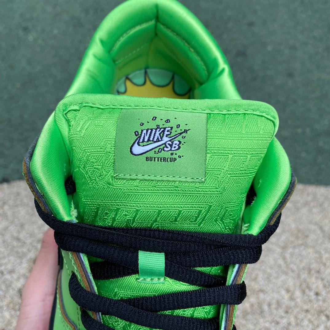 The Powerpuff Girls x Nike SB Dunk Low “Buttercup”Sneaker    FZ8319 300 - DopestKickz