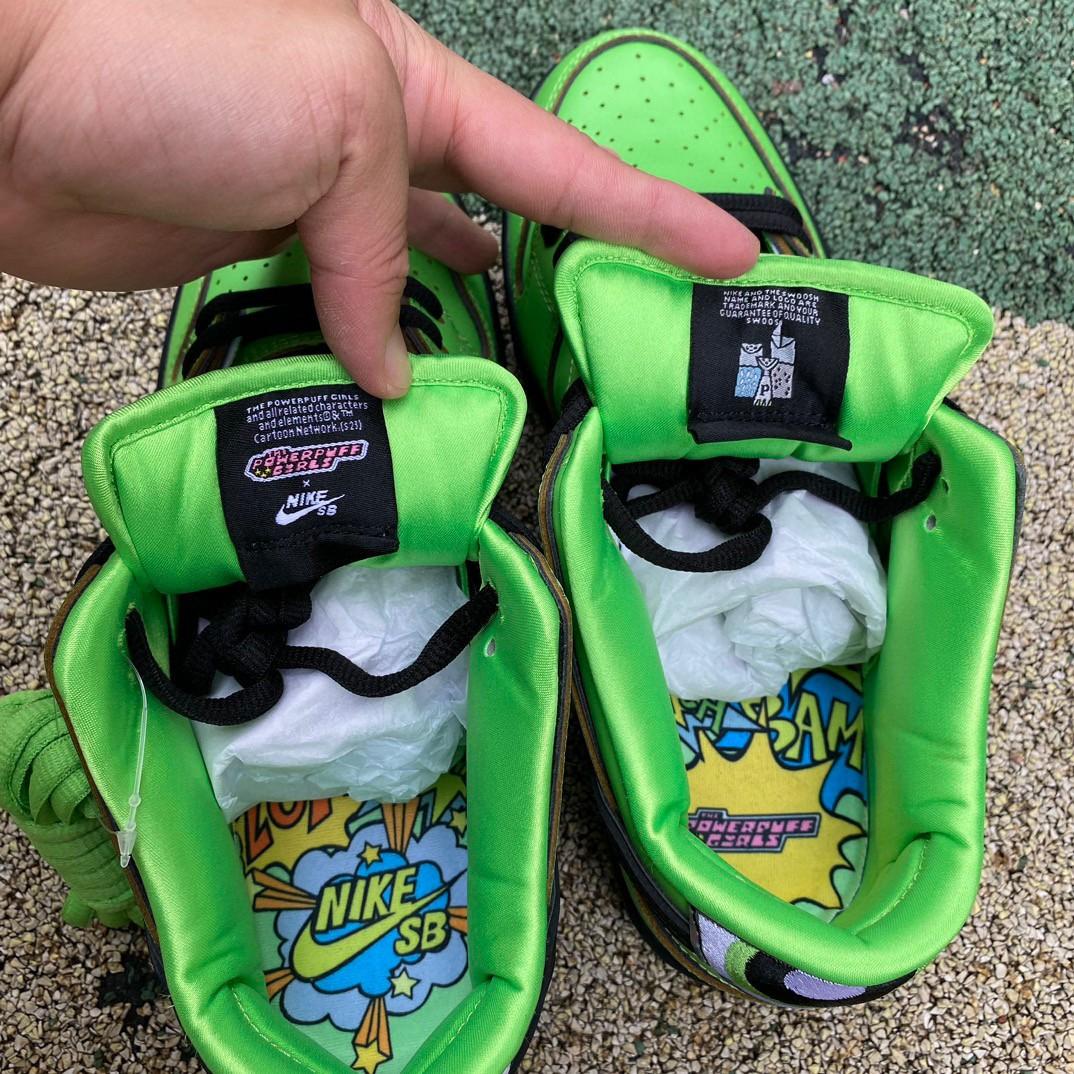 The Powerpuff Girls x Nike SB Dunk Low “Buttercup”Sneaker    FZ8319 300 - DopestKickz